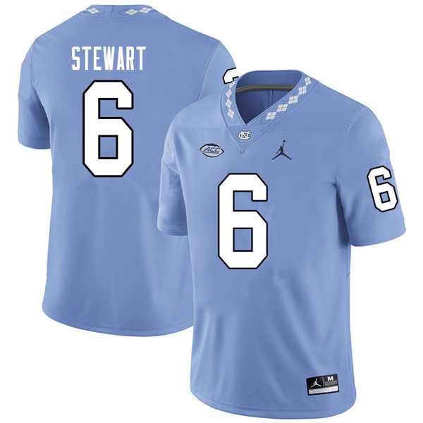 Jordan Brand Men #6 M.J. Stewart North Carolina Tar Heels College Football Jerseys Sale-Carolina Blu